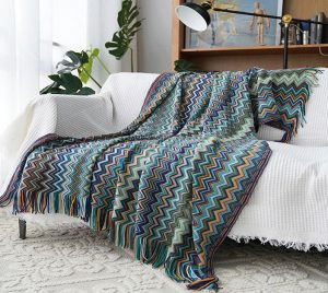 Nordic Knitted Blanket Sofa Throw Blanket Throw Fringed Bed Throw