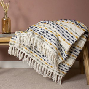 Boho Tufted Cotton Throw Blanket